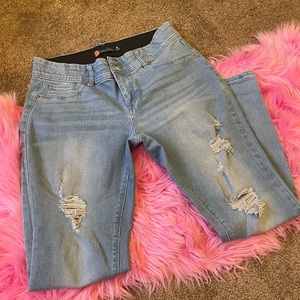 Distressed jeans